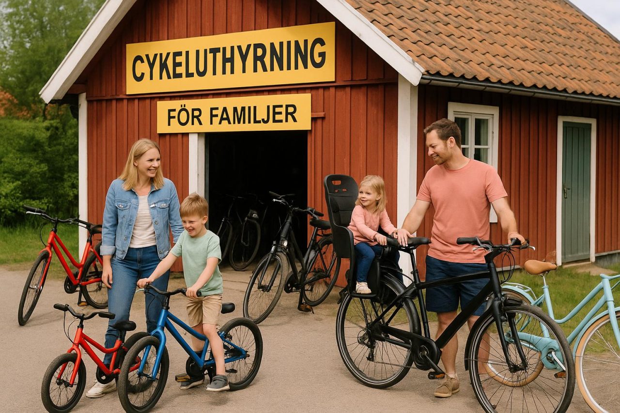 Cykeluthyrning för familjer