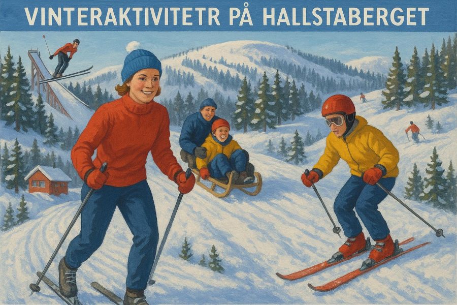 Vinteraktiviteter på Hallstaberget