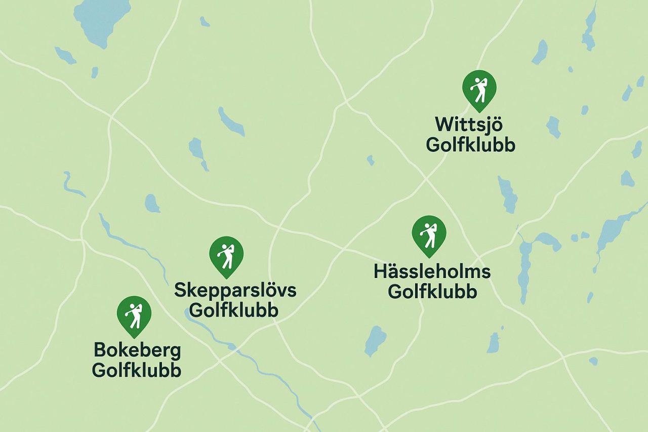 Golfbanor i området