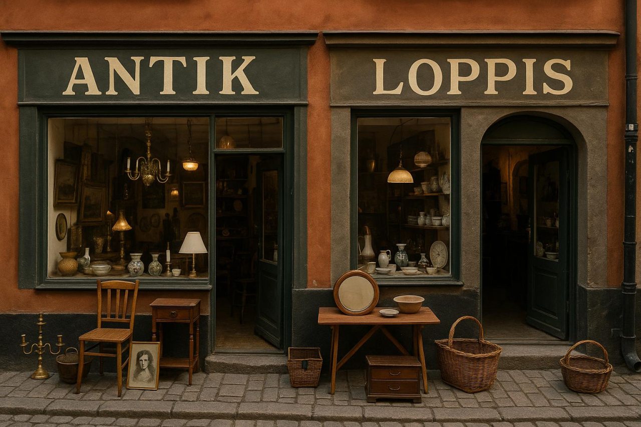 Antikaffärer och loppisar